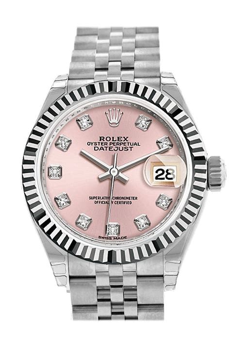 rolex lady datejust 28 pink dial|rolex lady datejust bezel.